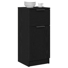 vidaXL Sideboard Black Oak 30 x 30 x 70 cm Engineered Wood 3