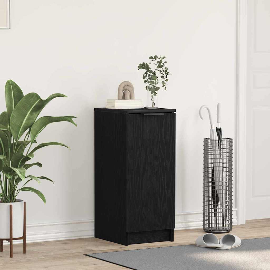 vidaXL Shoe Cabinet Black Oak 29.5 x 35 x 70 cm Engineered Wood 1