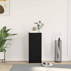 vidaXL Shoe Cabinet Black Oak 29.5 x 35 x 70 cm Engineered Wood 4
