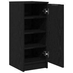 vidaXL Shoe Cabinet Black Oak 29.5 x 35 x 70 cm Engineered Wood 5