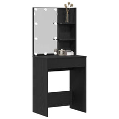 vidaXL Dressing Table Black Oak 60 x 40 x 140 cm Engineered Wood 3