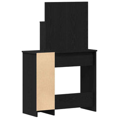 vidaXL Dressing Table Black Oak 86.5 x 35 x 136 cm Engineered Wood 6