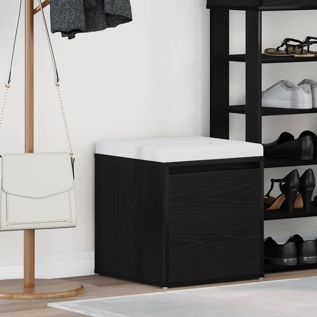 vidaXL Chest of Drawers Black Oak 40.5 x 40 x 40 cm Engineered Wood 1
