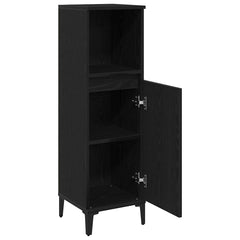 vidaXL Bathroom Cabinet Black Oak 30 x 30 x 100 cm Engineered Wood 5