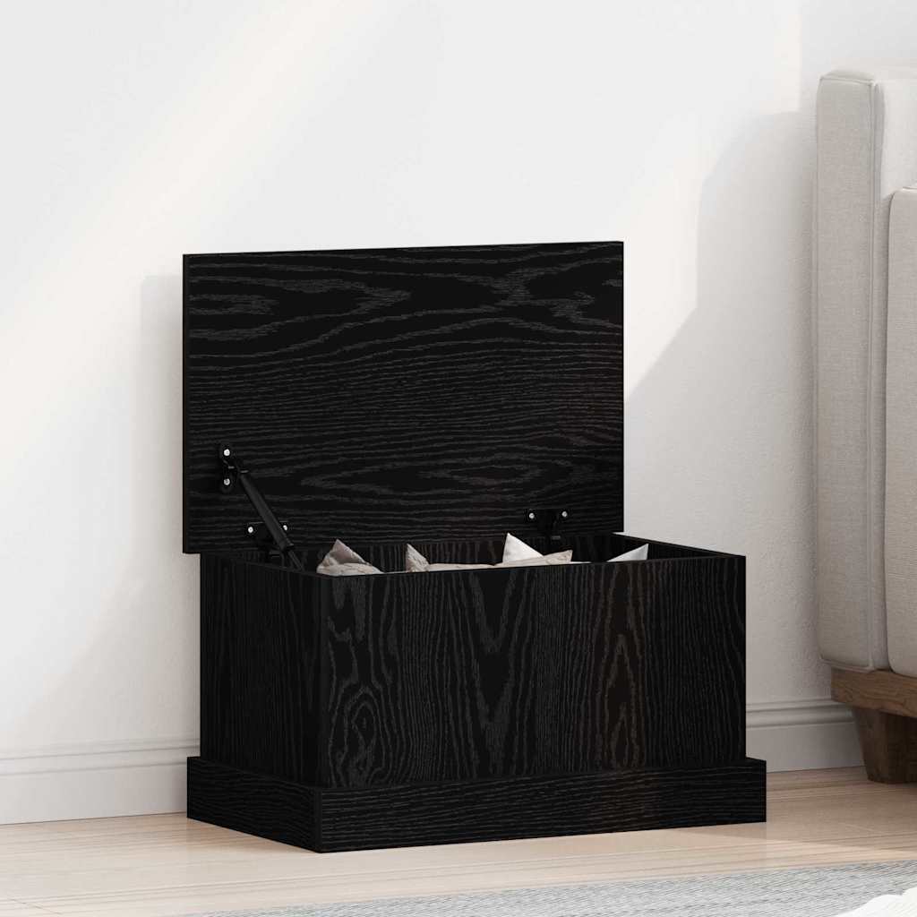 vidaXL Storage Box Black oak 50 x 30 x 28 cm Engineered Wood 1