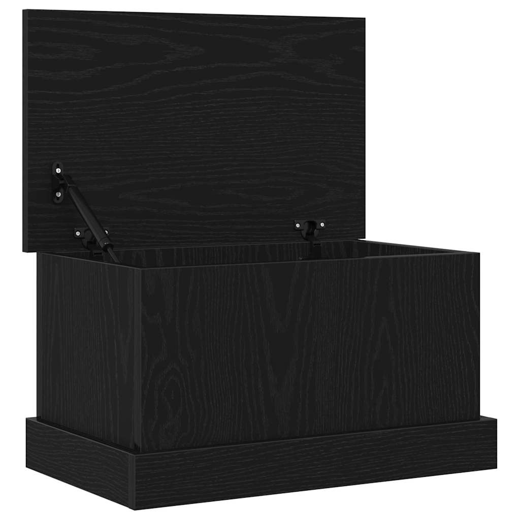 vidaXL Storage Box Black oak 50 x 30 x 28 cm Engineered Wood 2
