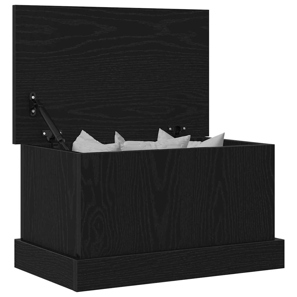 vidaXL Storage Box Black oak 50 x 30 x 28 cm Engineered Wood 3