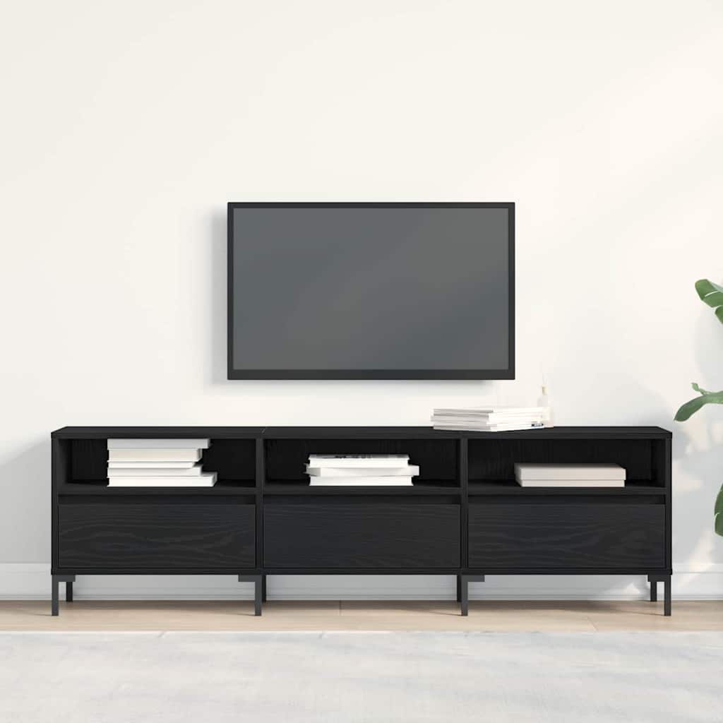 TV Cabinet 150x30x44,5 cm Engineered Wood Black oak