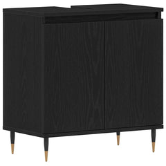 vidaXL Bathroom Sink Cabinet Black Oak 58 x 33 x 60 cm Engineered Wood 2