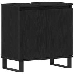 vidaXL Bathroom Sink Cabinet Black Oak 58 x 33 x 60 cm Engineered Wood 2