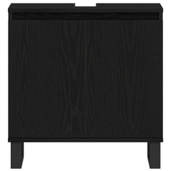 vidaXL Bathroom Sink Cabinet Black Oak 58 x 33 x 60 cm Engineered Wood 6