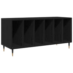 vidaXL Record Cabinet Black Oak 100 x 38 x 48 cm Engineered Wood 2