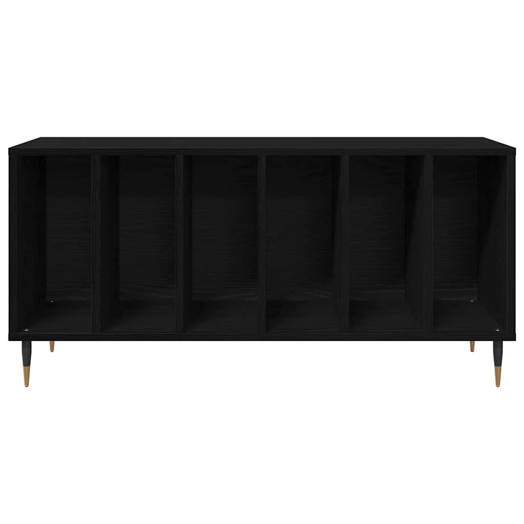 vidaXL Record Cabinet Black Oak 100 x 38 x 48 cm Engineered Wood 5