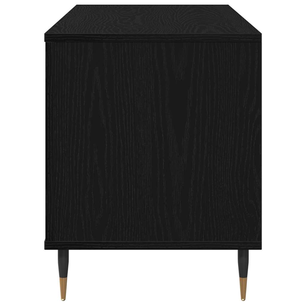 vidaXL Record Cabinet Black Oak 100 x 38 x 48 cm Engineered Wood 6