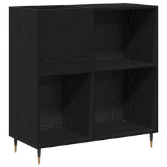 vidaXL Record Cabinet Black Oak 85 x 38 x 89 cm Engineered Wood 2