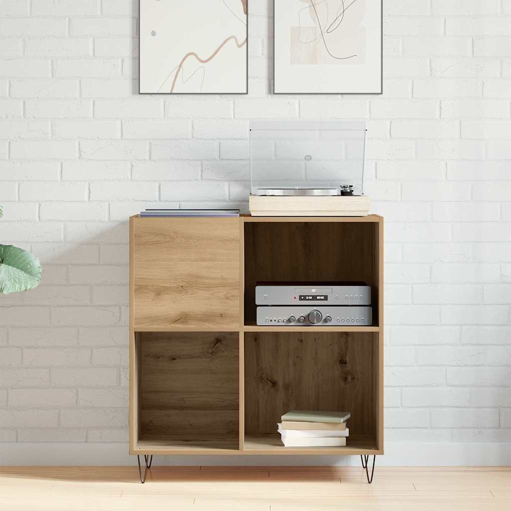 vidaXL Record Cabinet Artisan oak 85 x 38 x 89 cm Engineered Wood 4