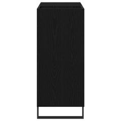 vidaXL Record Cabinet Black Oak 84.5 x 38 x 89 cm Engineered Wood 6