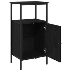 vidaXL Bedside Cabinet Black Oak 41 x 31 x 80 cm Engineered Wood 5