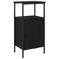 vidaXL Bedside Cabinet 2 pcs Black Oak 41 x 31 x 80 cm Engineered Wood 5