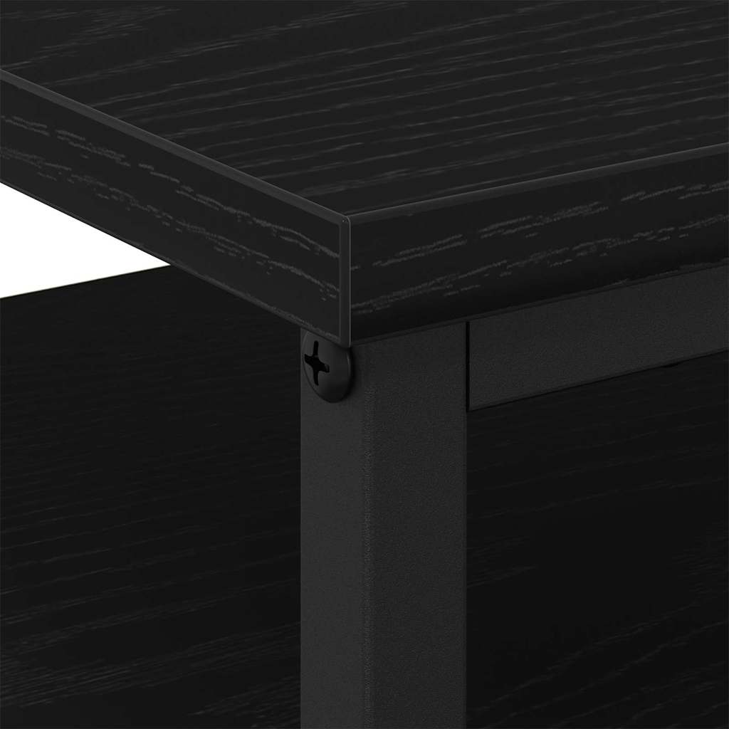 vidaXL Bedside Cabinet 2 pcs Black Oak 34 x 35.5 x 50 cm 6