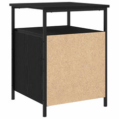 vidaXL Bedside Cabinet 2 pcs Black Oak 34 x 35.5 x 50 cm 5