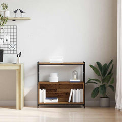 vidaXL Bookshelf 80 x 30 x 78.5 cm Engineered Wood Smoked Oak 4