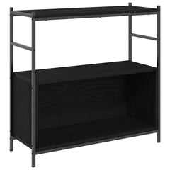 vidaXL Bookshelf 80 x 30 x 78.5 cm Engineered Wood Black Oak 2