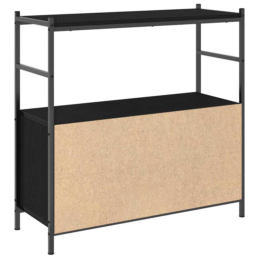 vidaXL Bookshelf 80 x 30 x 78.5 cm Engineered Wood Black Oak 5