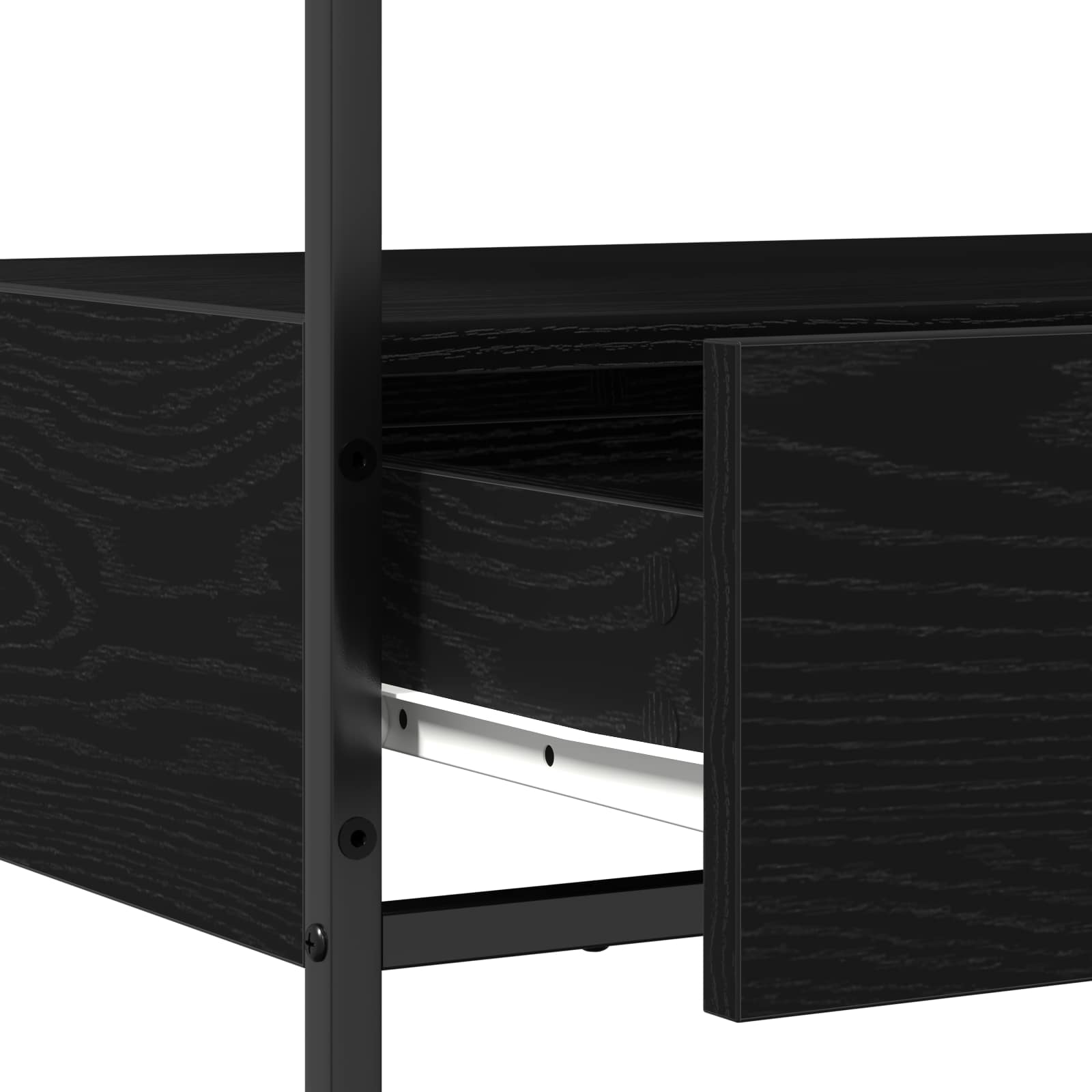 vidaXL Console Table Black Oak 75 x 40 x 75 cm Engineered Wood 6