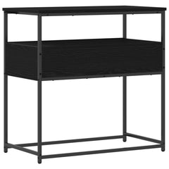 vidaXL Console Table Black Oak 75 x 40 x 75 cm Engineered Wood 5