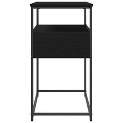 vidaXL Console Table Black Oak 75 x 40 x 75 cm Engineered Wood 4