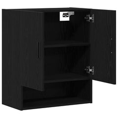 vidaXL Wall-mounted Cabinet 60 x 31 x 70 cm Engineered Wood Black Oak 4