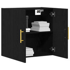 vidaXL Wall-mounted Cabinet 60 x 31 x 70 cm Engineered Wood Black Oak 3