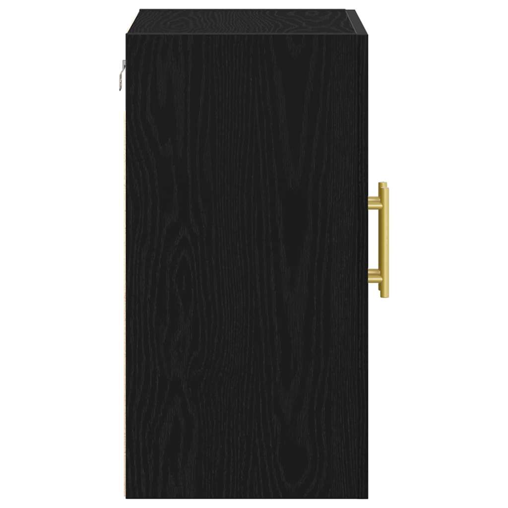 vidaXL Wall-mounted Cabinet 60 x 31 x 70 cm Engineered Wood Black Oak 6