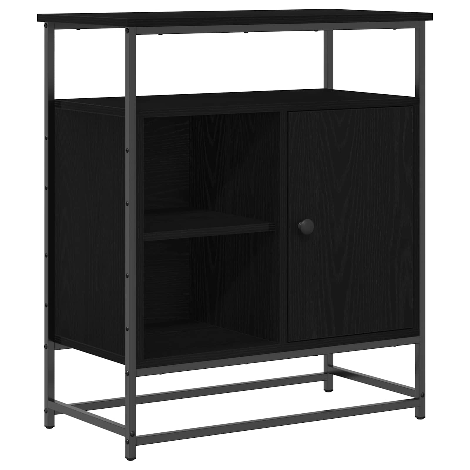 vidaXL Sideboard Black Oak 69 x 35 x 80 cm Engineered Wood 2