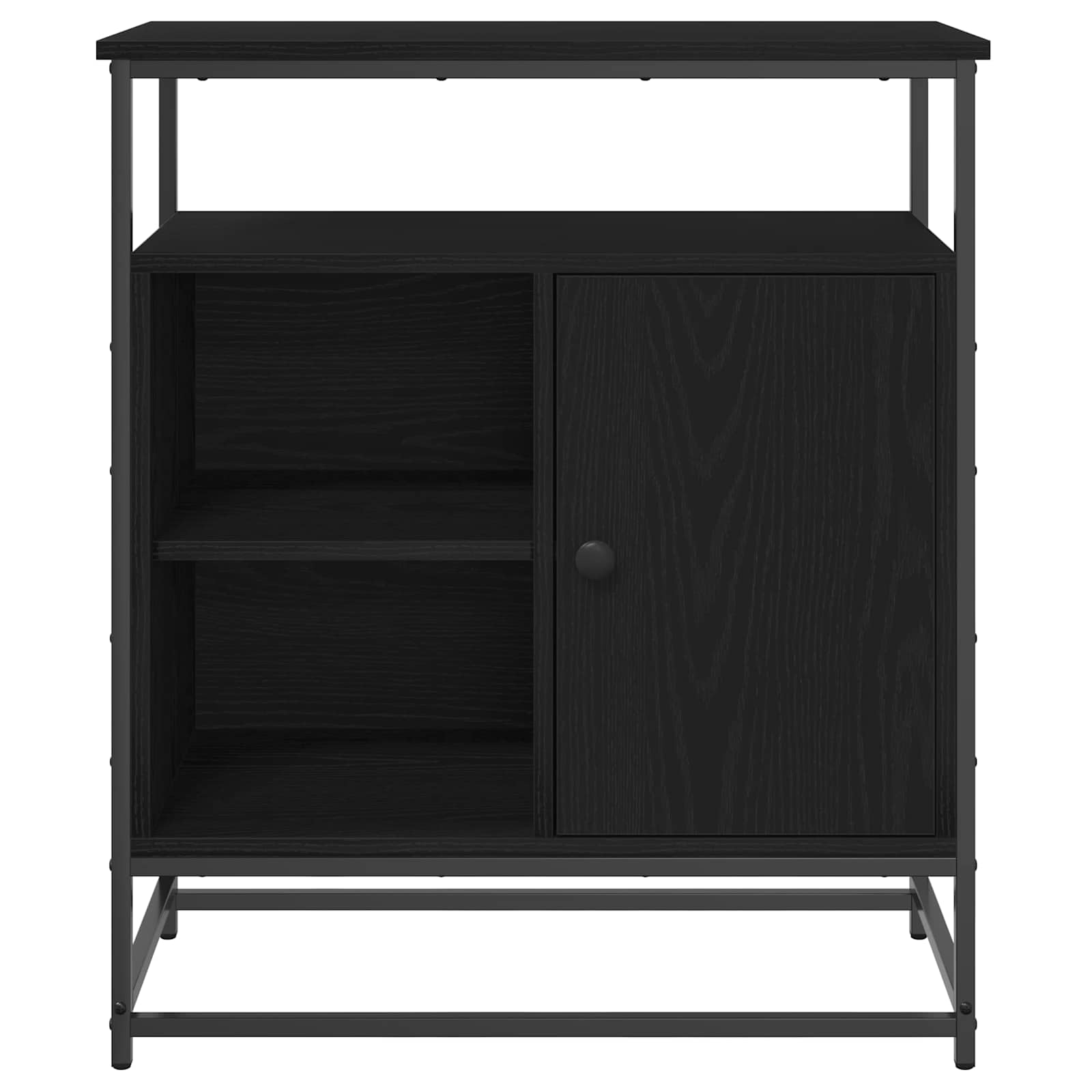vidaXL Sideboard Black Oak 69 x 35 x 80 cm Engineered Wood 6