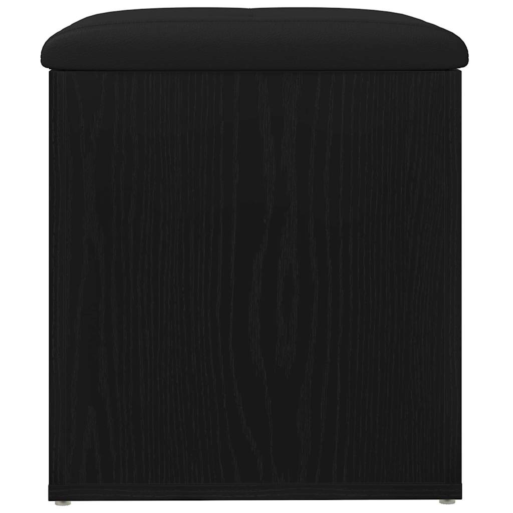 vidaXL Storage Bench Black Oak 42 x 42 x 45 cm Engineered Wood 6