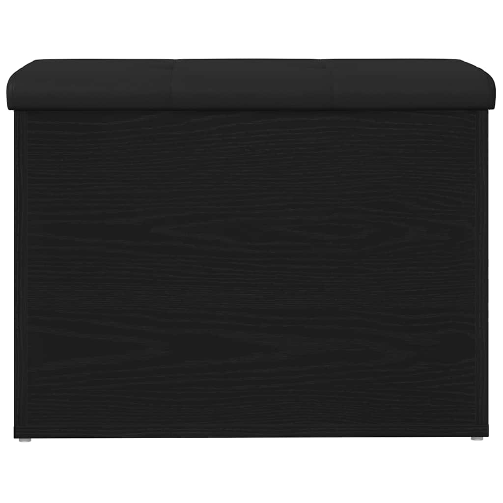 vidaXL Storage Bench Black oak 62 x 42 x 45 cm Engineered Wood 6