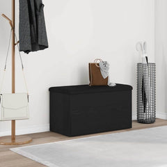 Storage Bench Engineered Wood in Black Oak