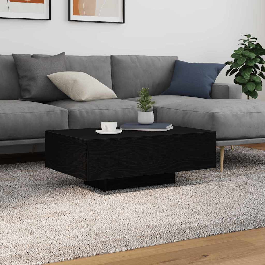 vidaXL Black Oak 85 x 55 x 31 cm Engineered Wood 1