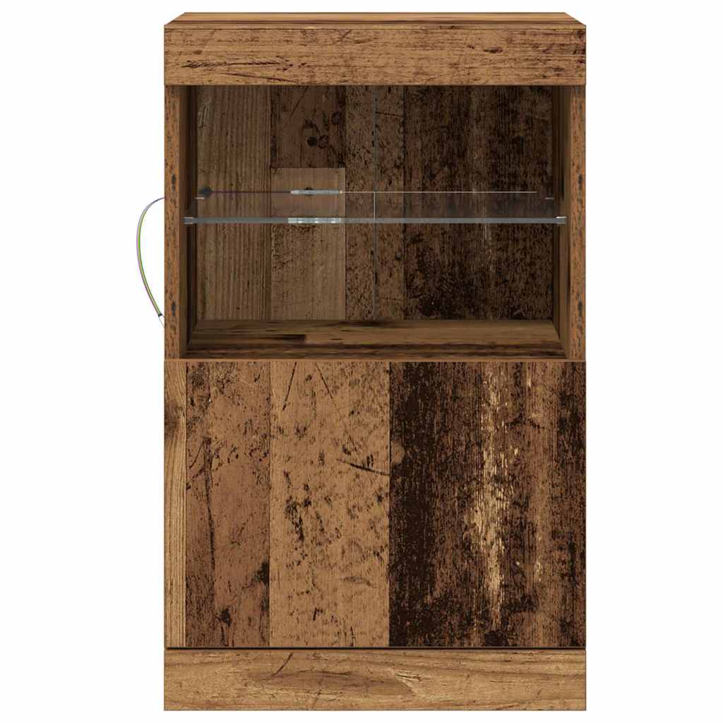 vidaXL LED Sideboard Old Wood 41 x 37 x 67 cm Engineered Wood 6