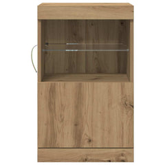 vidaXL LED Sideboard Artisan Oak 41 x 37 x 67 cm Engineered Wood 6