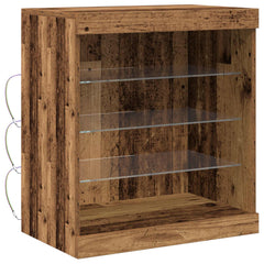 vidaXL LED Sideboard Old Wood 60.5 x 37 x 67 cm Engineered Wood 2