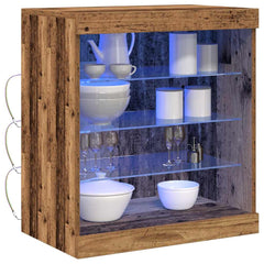 vidaXL LED Sideboard Old Wood 60.5 x 37 x 67 cm Engineered Wood 3