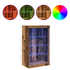 vidaXL LED Sideboard Old Wood 60.5 x 37 x 100 cm Engineered Wood 2