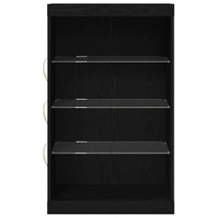 vidaXL LED Sideboard Black Oak 60.5 x 37 x 100 cm Engineered Wood 6