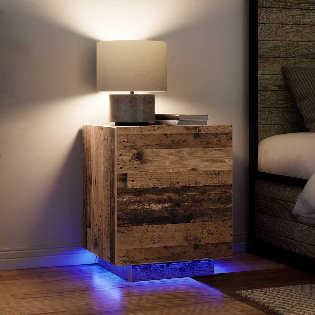 vidaXL Bedside Cabinet Old Wood 45 x 40 x 55 cm Engineered Wood 4