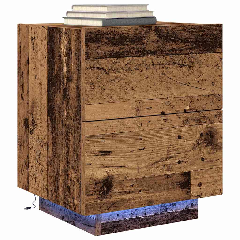 vidaXL Bedside Cabinet Old Wood 45 x 40 x 55 cm Engineered Wood 3