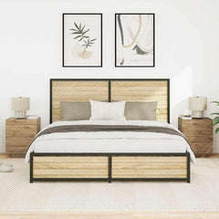 vidaXL Bedside Cabinet 2 pcs Artisan Oak 45 x 40 x 55 cm 4