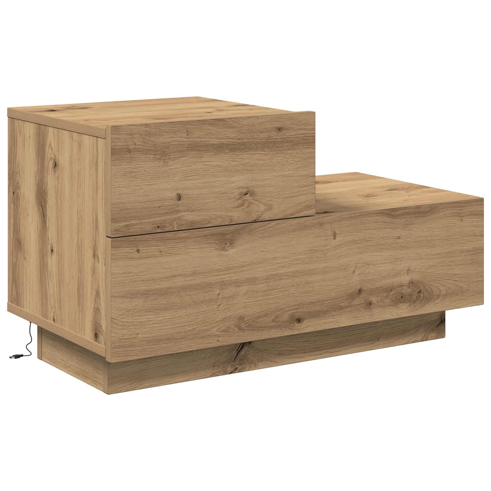 vidaXL Bedside Cabinet Artisan Oak 70 x 36 x 40.5 cm Engineered Wood 2